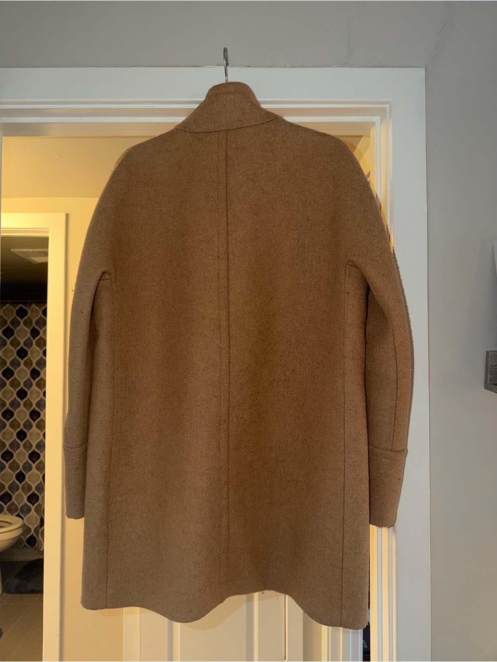 J. Crew Women's Camel Wool Pea Coat - Picture 2 of 3